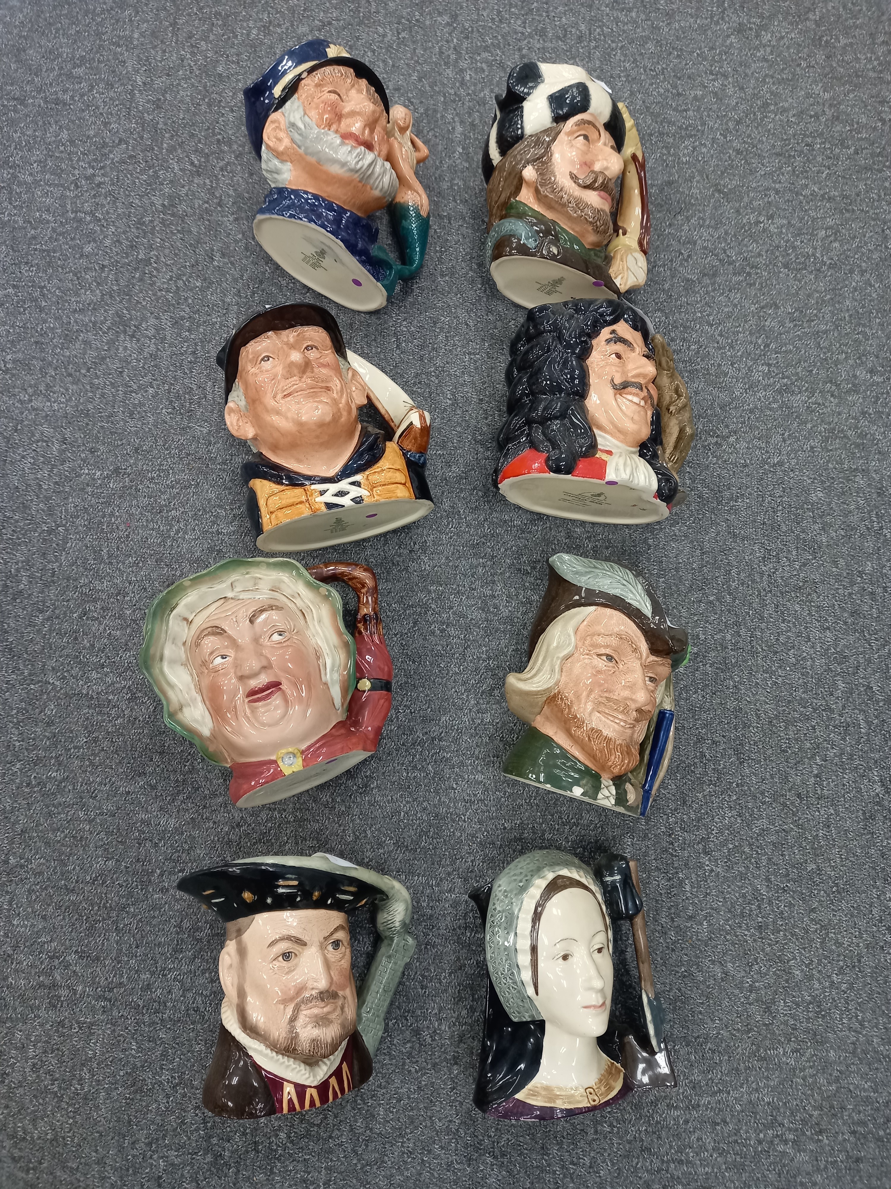 COLLECTION OF 8 DOULTON CHARACTER JUGS