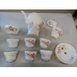 SHELLEY COFFEE SERVICE WITH FLORAL DECOR