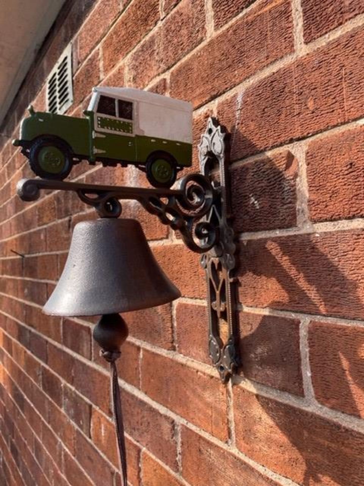 CAST IRON LANDROVER BELL