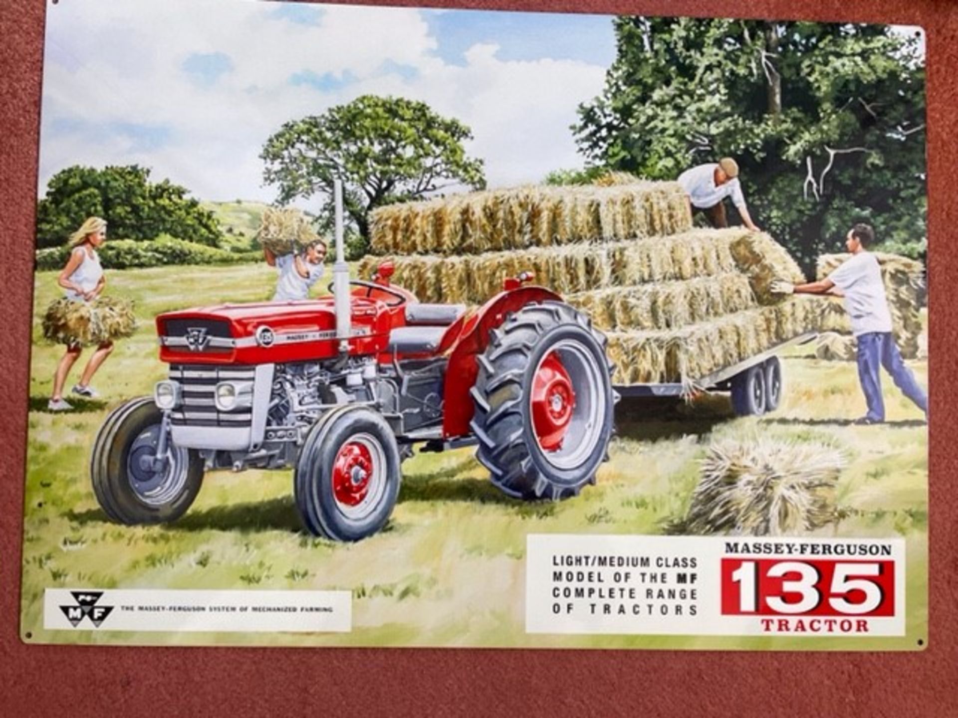 MASSEY FERGUSON 135 TRACTOR TIN SIGN