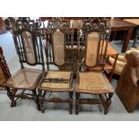 3 17TH CENTURY STYLE DINING CHAIRS