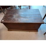 LARGE VICTORIAN PINE BOX HINGE LID 37 X