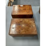 2 VICTORIAN STATIONARY BOXES