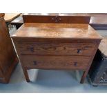1930 OAK CHEST OF 2 DRAWERS