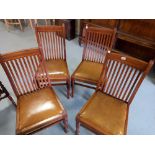 4 LATE 19TH CENTURY MAHOGANY CHAIRS