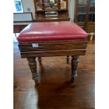 VICTORIAN ADJUSTABLE PIANO STOOL