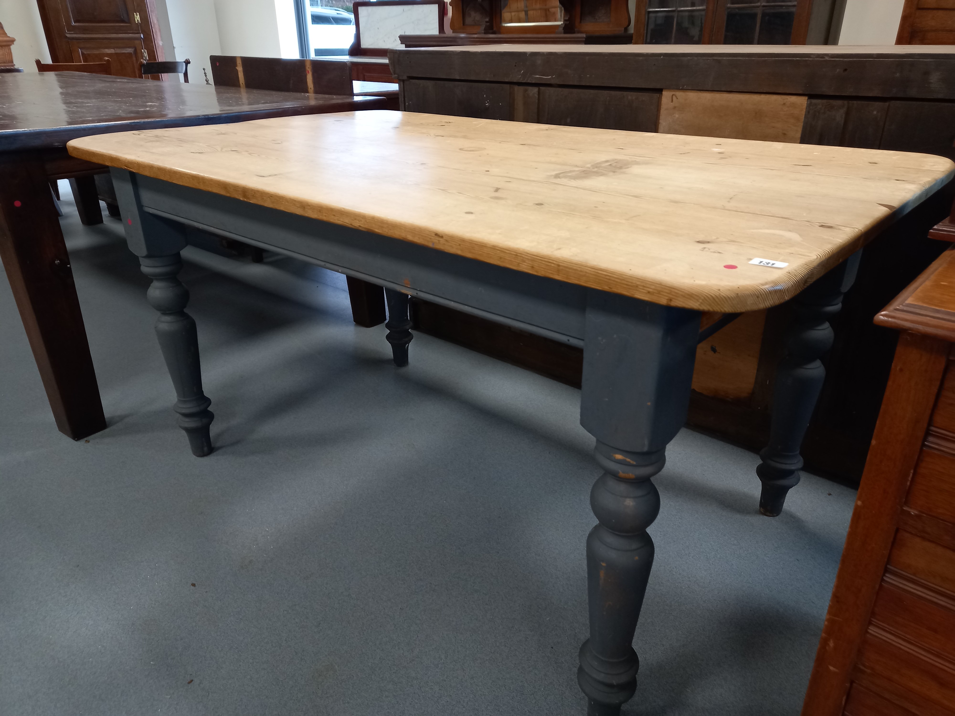 VICTORIAN PINE KITCHEN TABLE