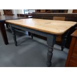 VICTORIAN PINE KITCHEN TABLE