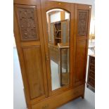 VICTORIAN SATINWOOD SINGLE WARDROBE