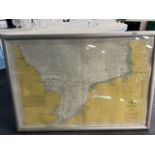 FRAMED NORTH SEA MAP