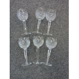 6 WATERFORD HOCK GLASSES