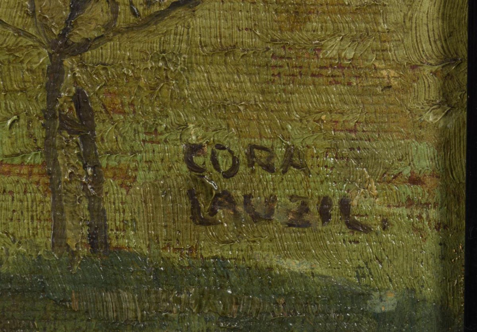LAUZIL, Cora (1881 Graz - 1945). Sonnige Herbstlandschaft. - Bild 3 aus 3