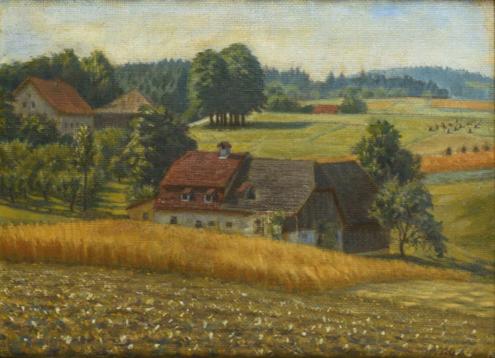 OBERLÄNDER, Julius (1883 München - nach 1930). Sonnige Landschaft.