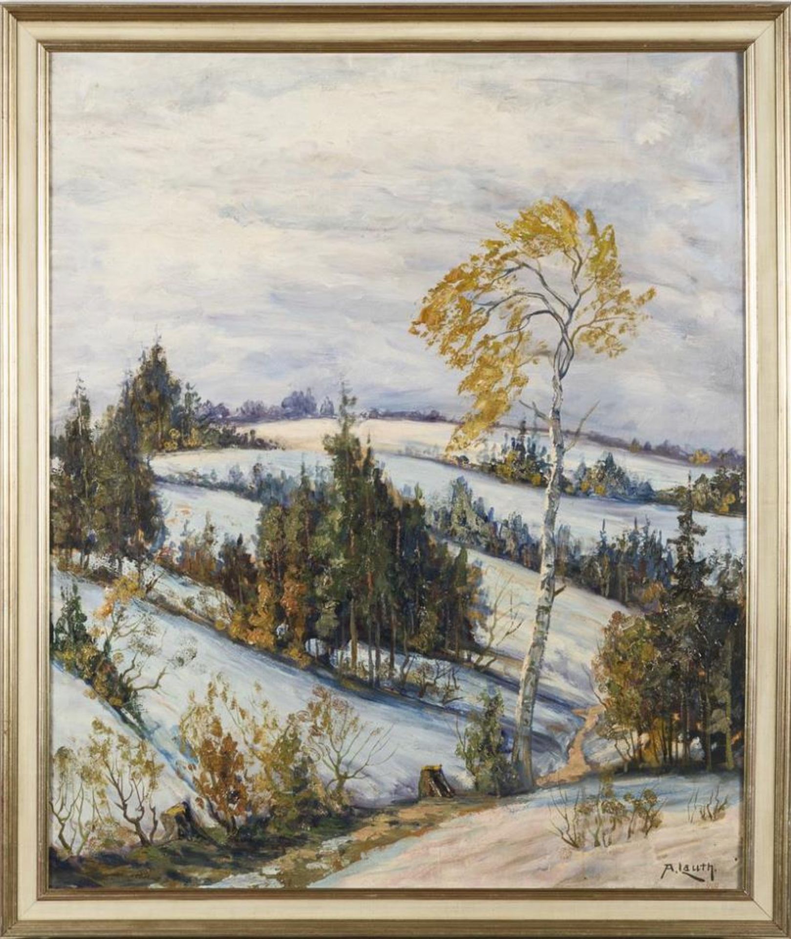 LAUTH, Alfred (1879 Berlin - 1945). Winterlandschaft. - Bild 2 aus 4