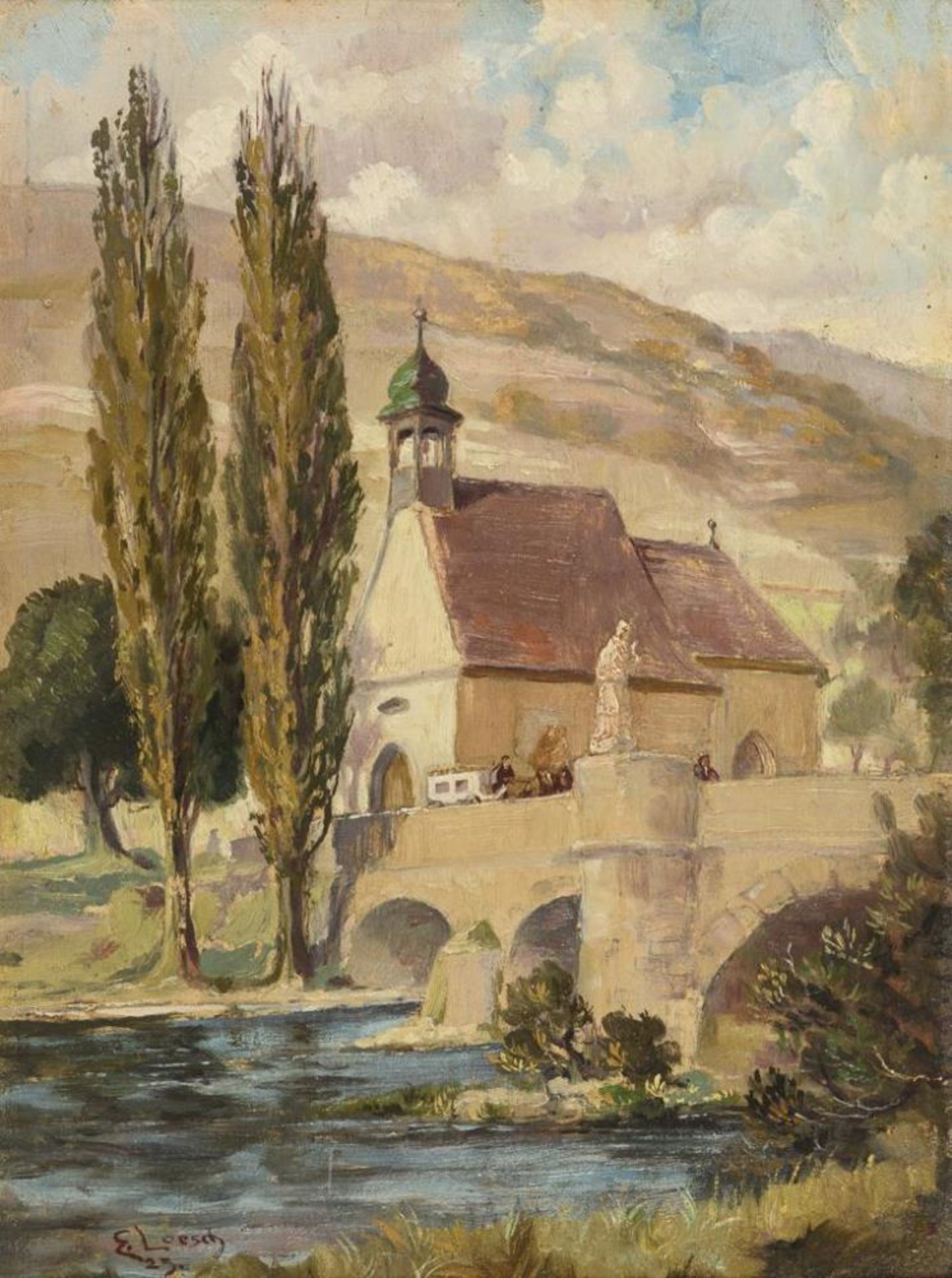 LOESCH, Ernst (1860 Abtswind bis 1946 Dinkelsbühl). "Bad Mergentheim - Wolfgangskapelle".