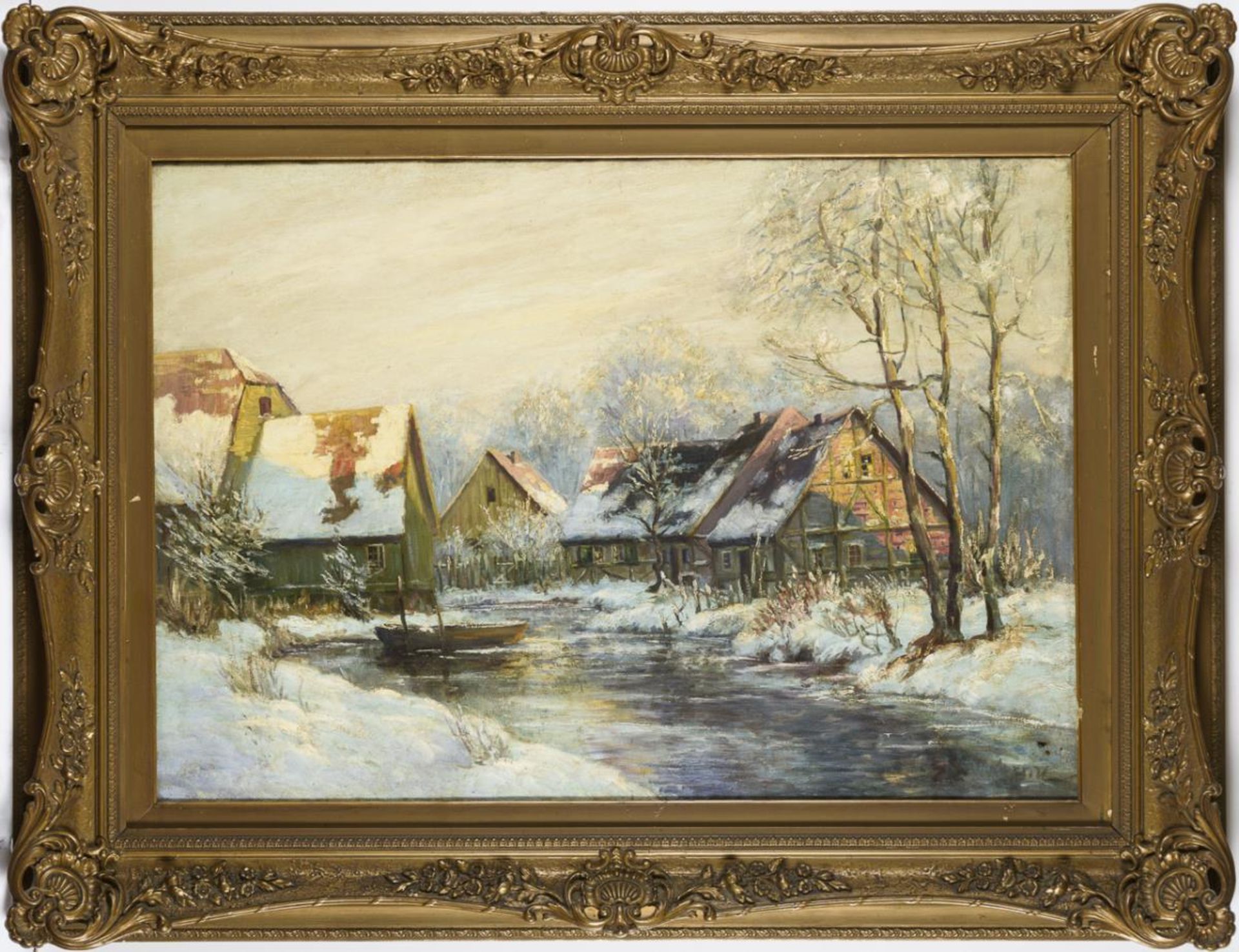 CERNY, Charles (1892 - 1965). Winterliche Dorfansicht. - Bild 2 aus 4