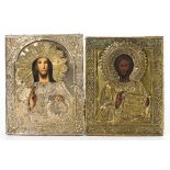 Zwei Ikonen mit Christus Pantokrator
