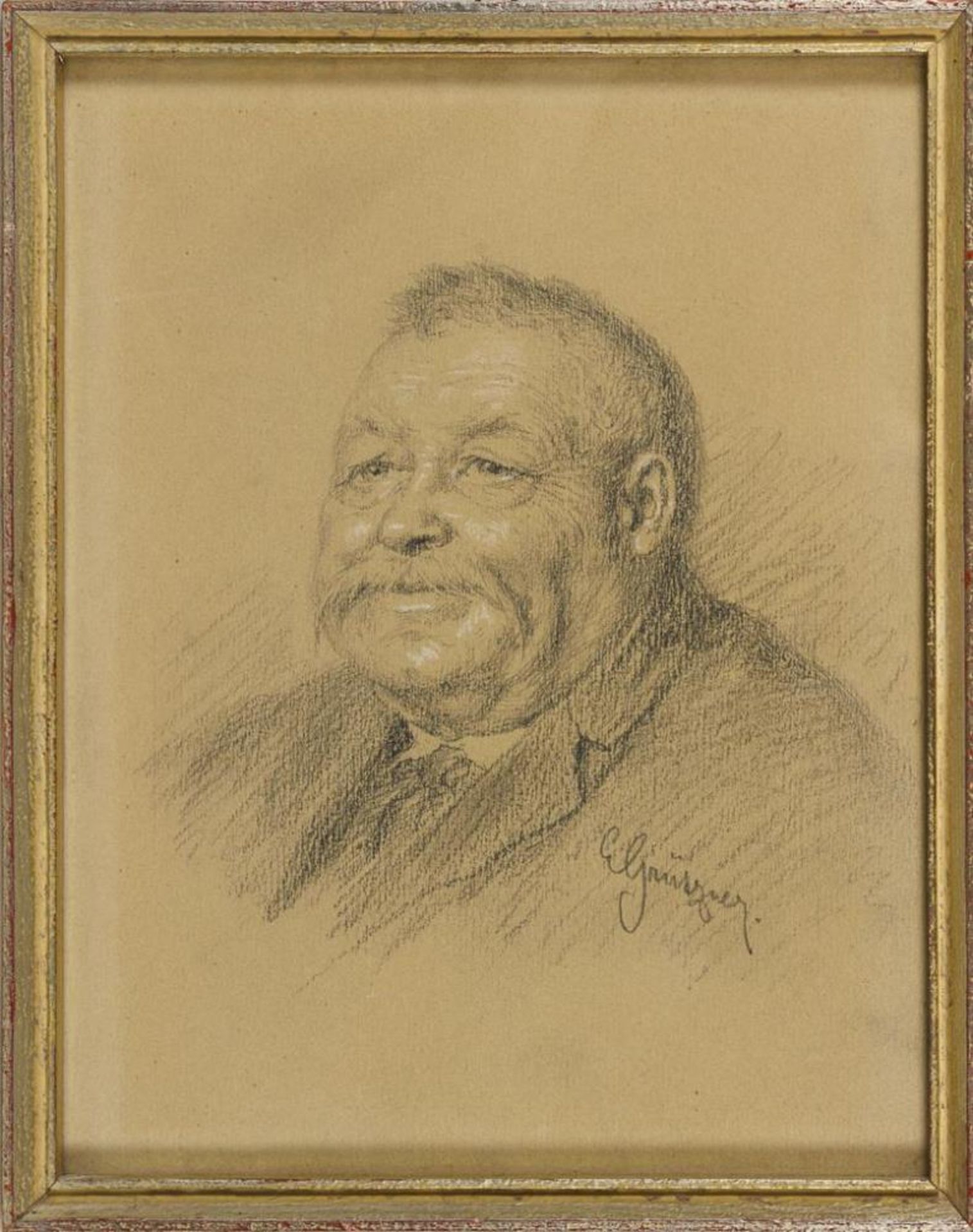 GRÜTZNER, Eduard von (1846 Groß-Karlowitz - 1925 München). Herrenbildnis. - Bild 2 aus 2