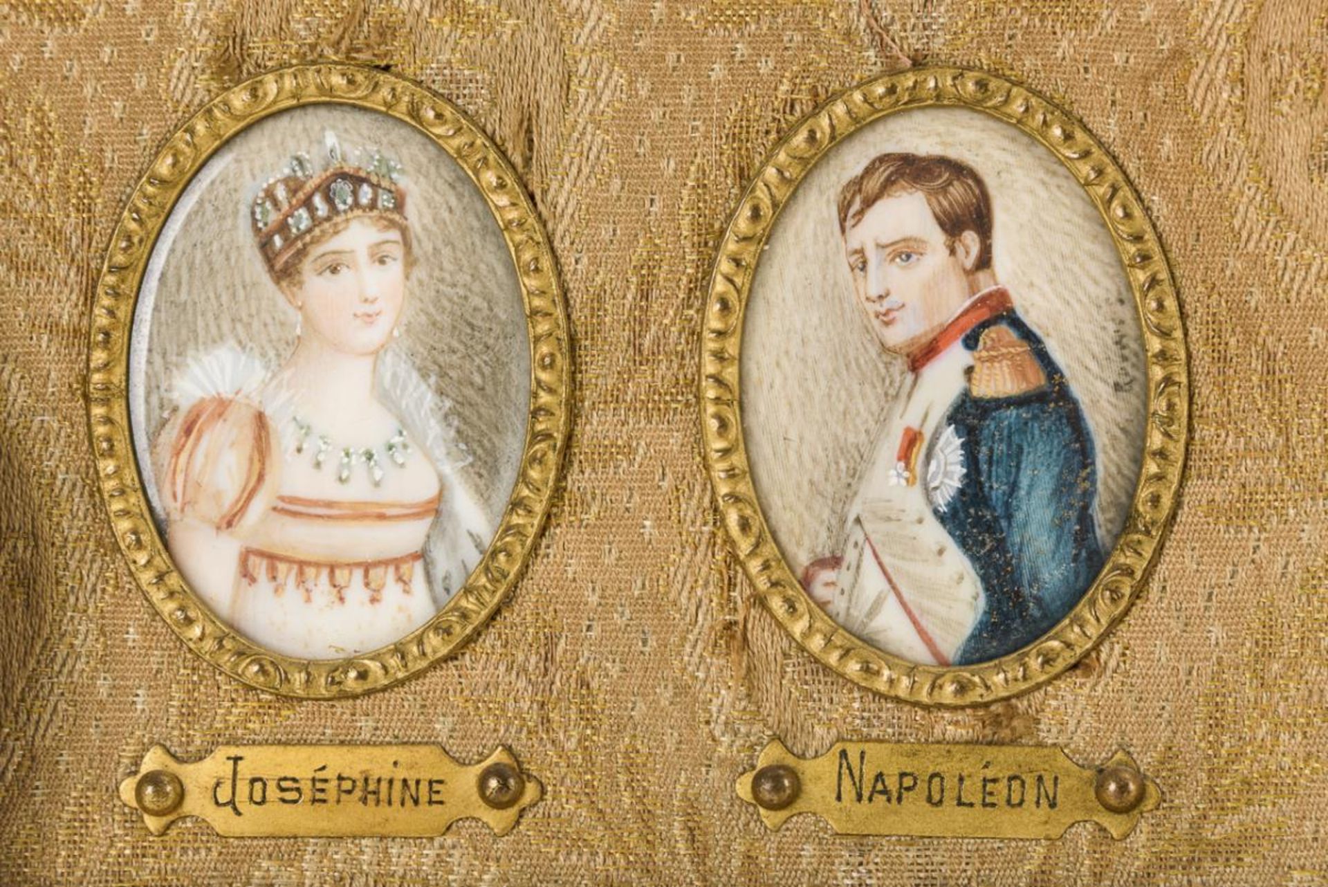 3 Miniaturen in 2 Rahmen: Napoleon und Napoleon mit Josephine - Bild 2 aus 3