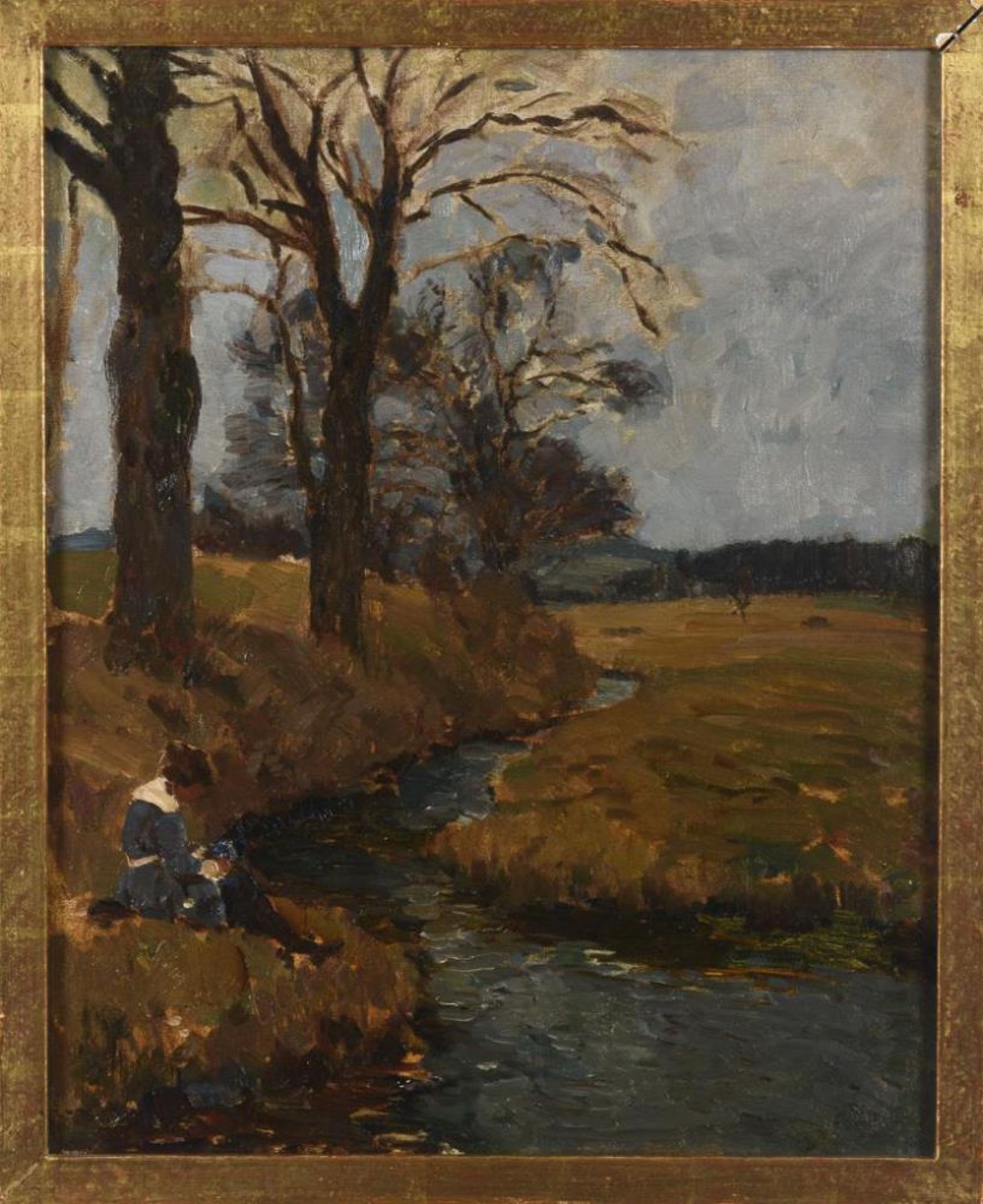 MADELINE, Paul zugeschrieben (1863 Paris - 1920 Automne). Mädchen am Bach. - Bild 2 aus 2