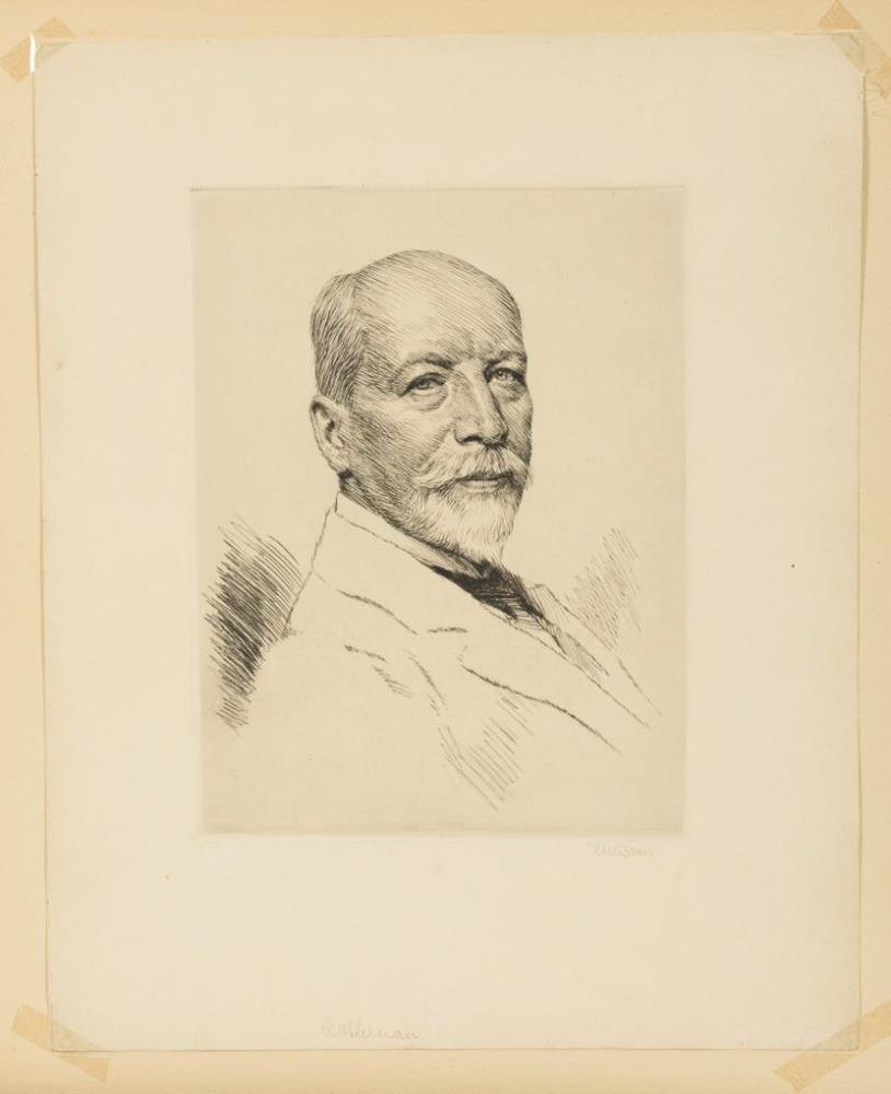 BAUER, Karl Konrad Friedrich (1868 Stuttgart - 1942 München). Porträt des Walther Rathenau.