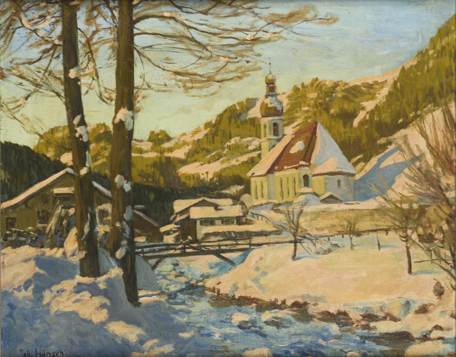 HÄNSCH, Johannes (1875 Berlin - 1945). Schneeschmelze im Gebirge.