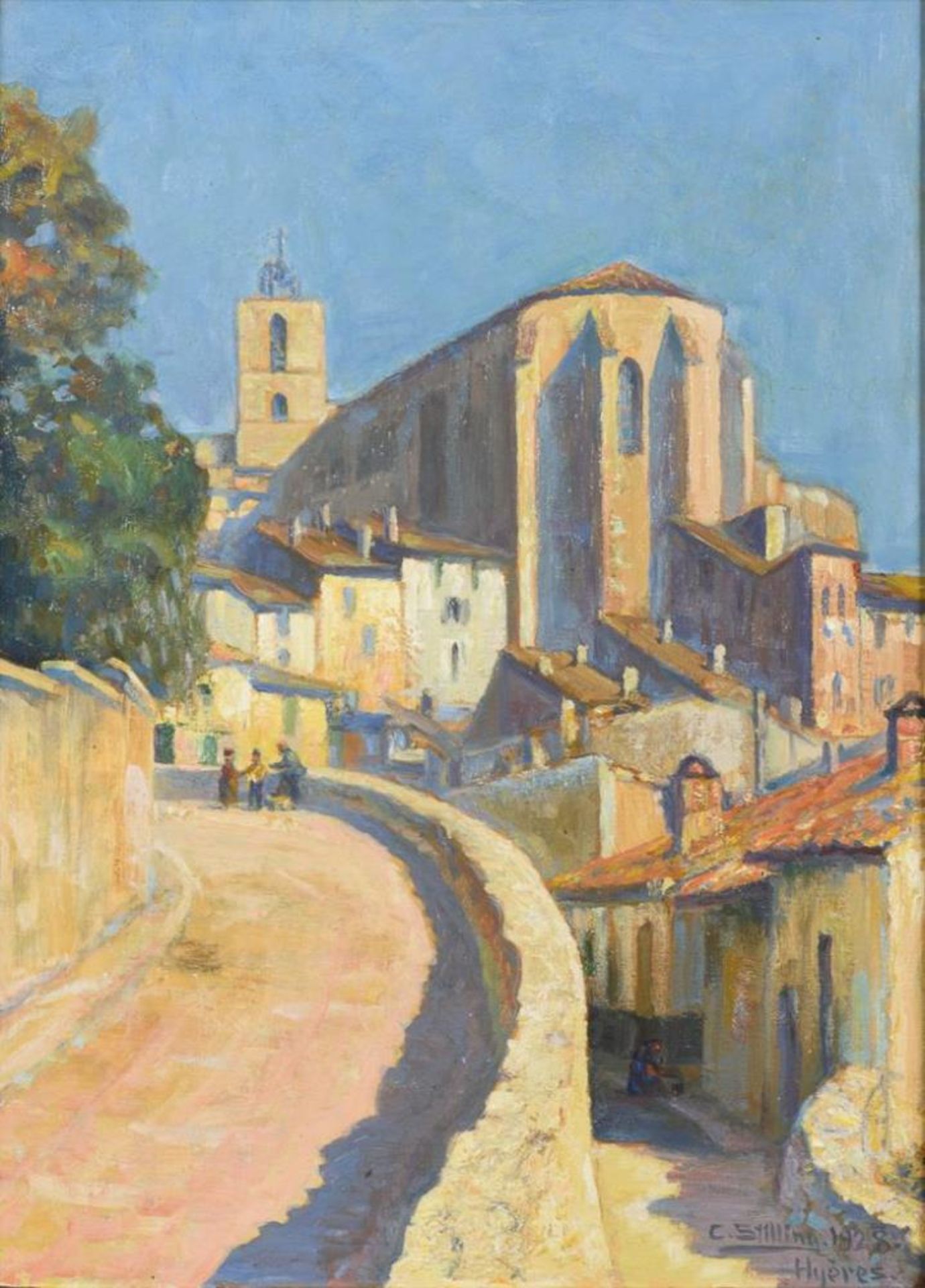 STILLING, Carl (1874 Kopenhagen - 1938 Rungsted). Straßenszene in Hyères.