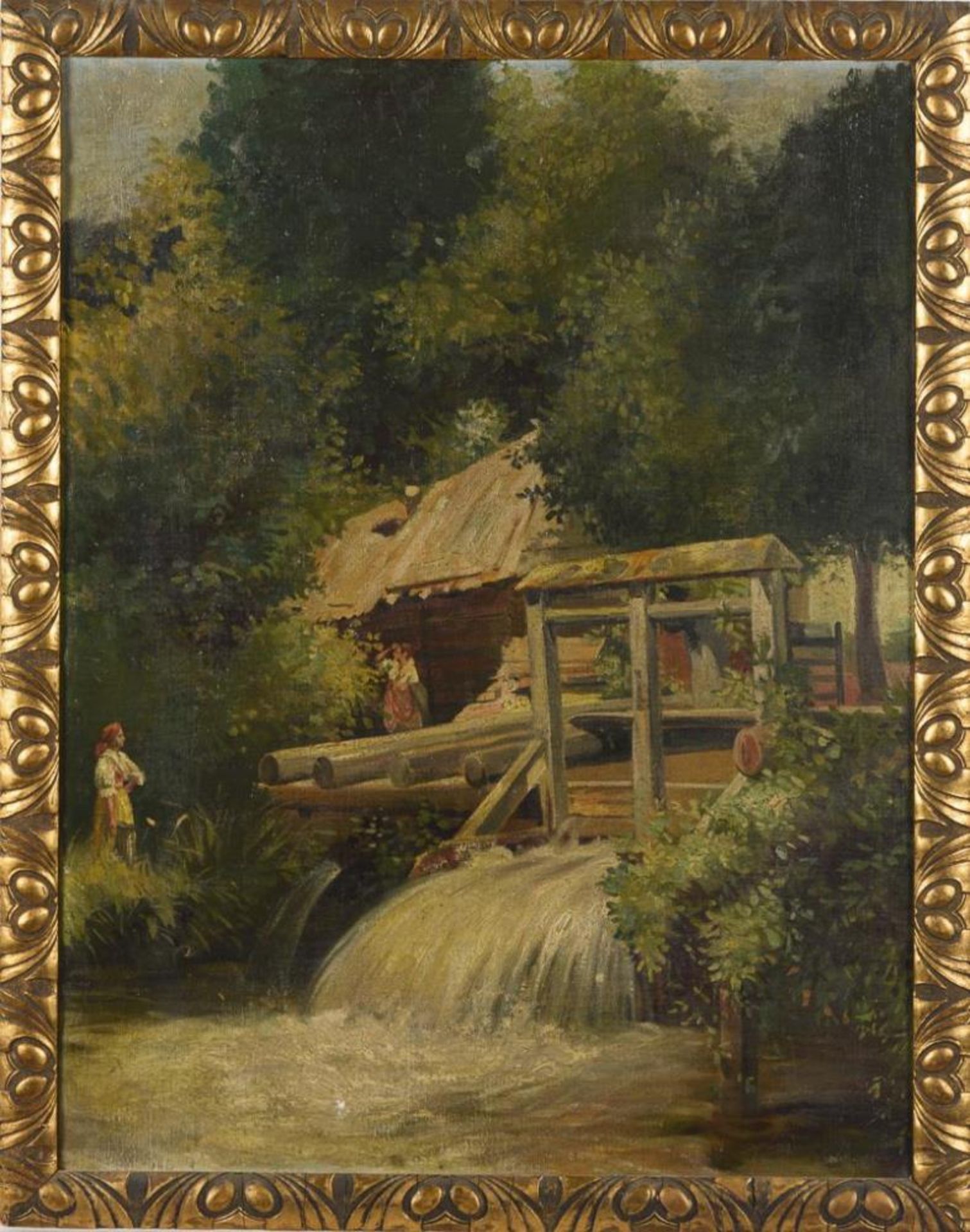 Unsigniert: Wasserfall an der Sägemühle - Bild 2 aus 2