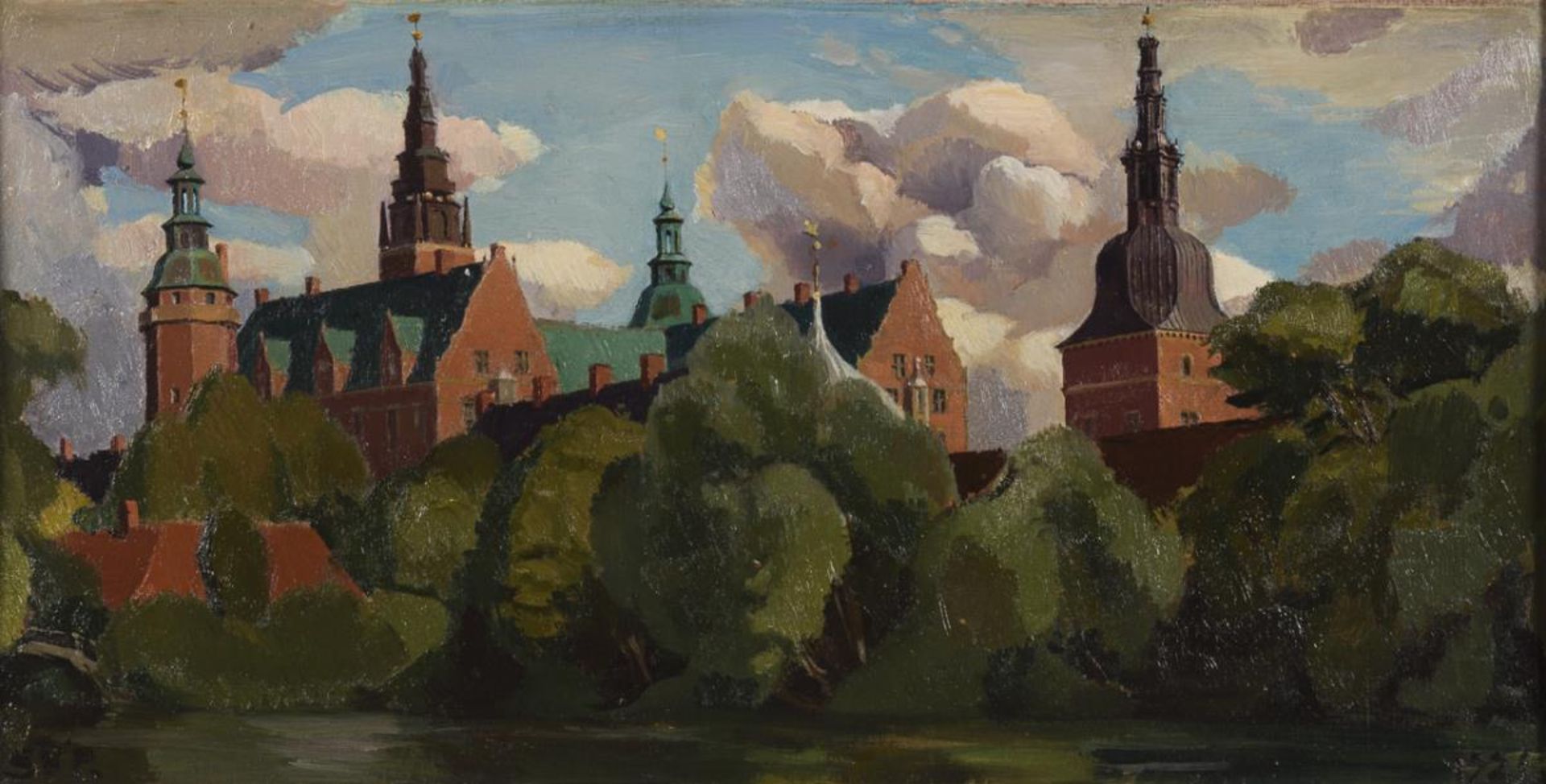 PEDERSEN, Stefan Viggo (1891 Kopenhagen - 1965 Frederiksberg). Schloss Frederiksborg.