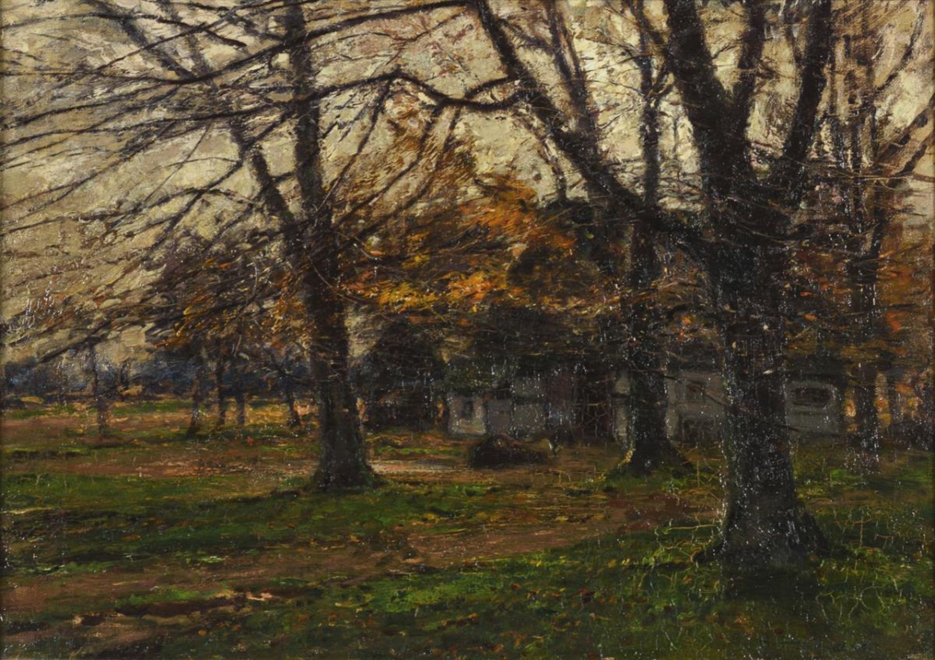 HERMANNS, Heinrich (1862 Düsseldorf - 1942). Landschaft im Herbst.