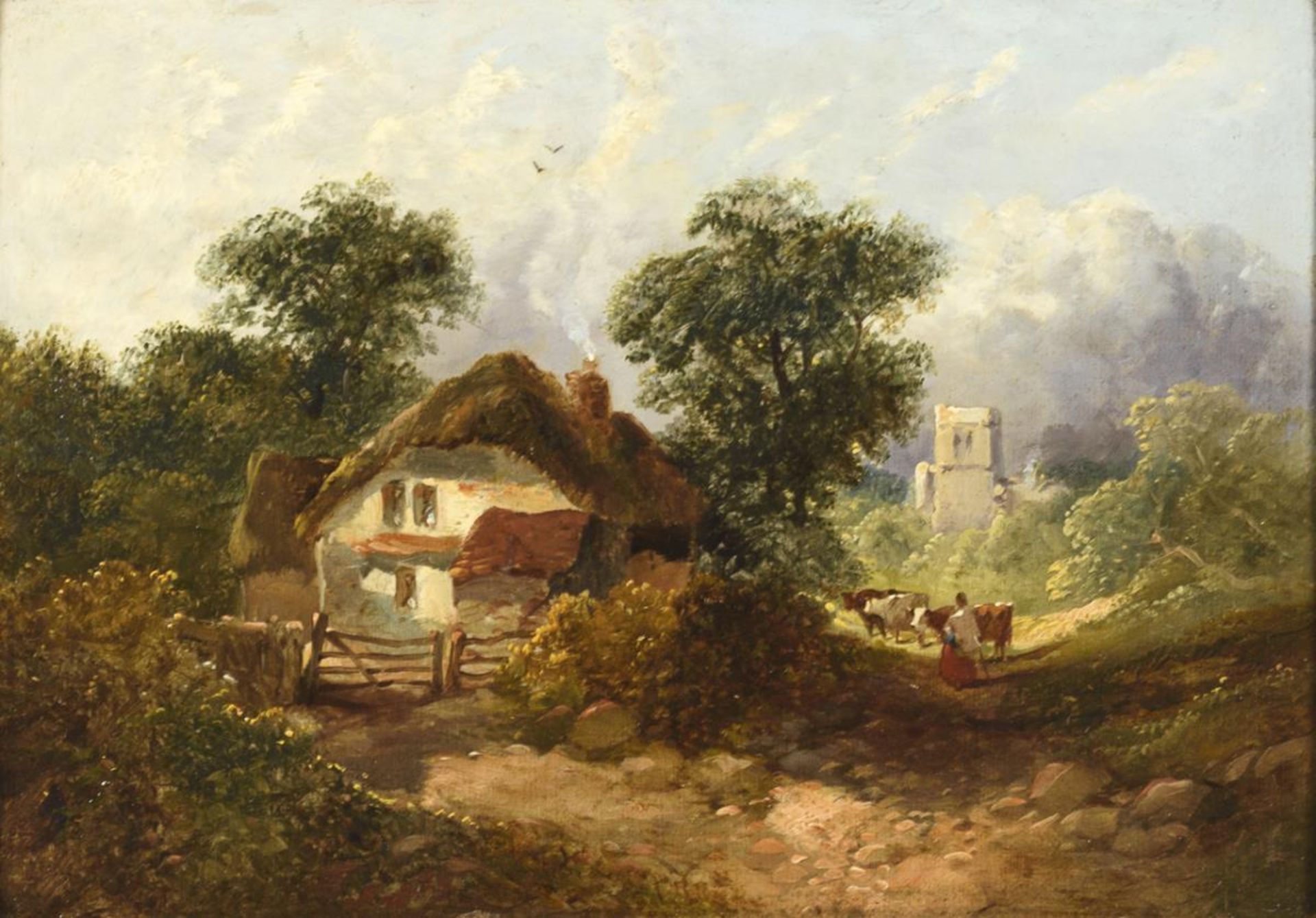 HORLOR, Joseph (1809 - 1887). Bauernhof.