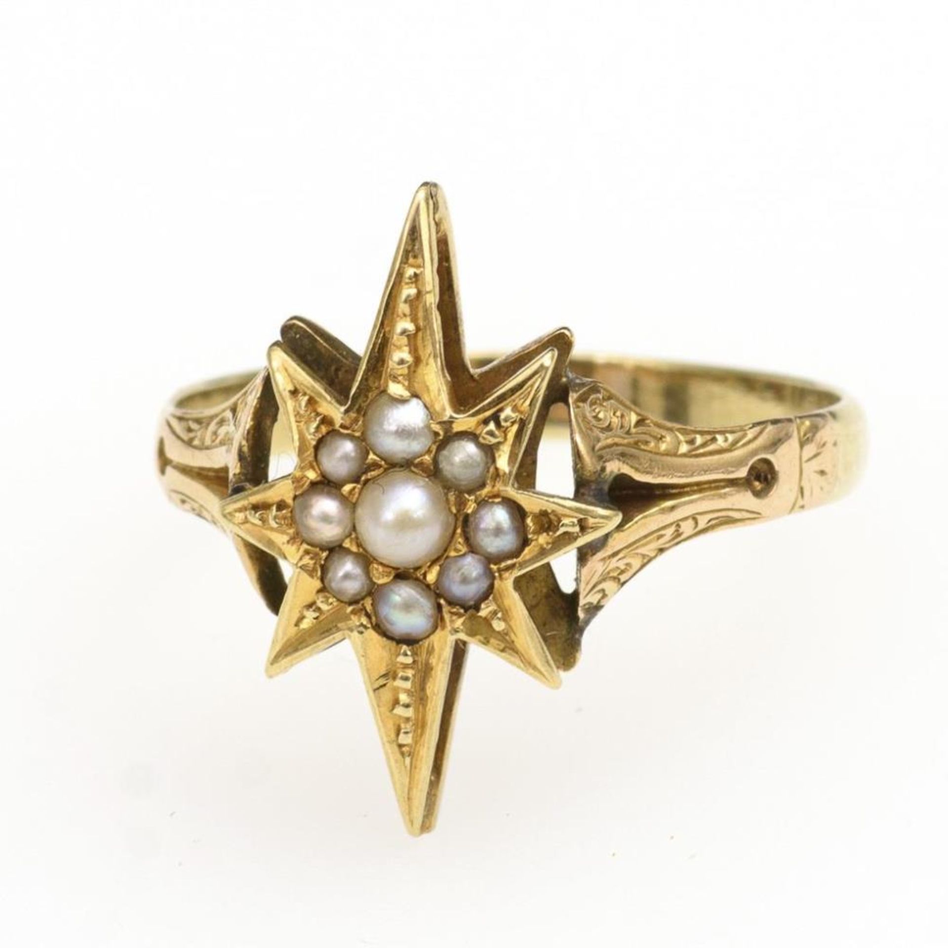 Ring mit Perlchen, um 1900 - Image 2 of 2