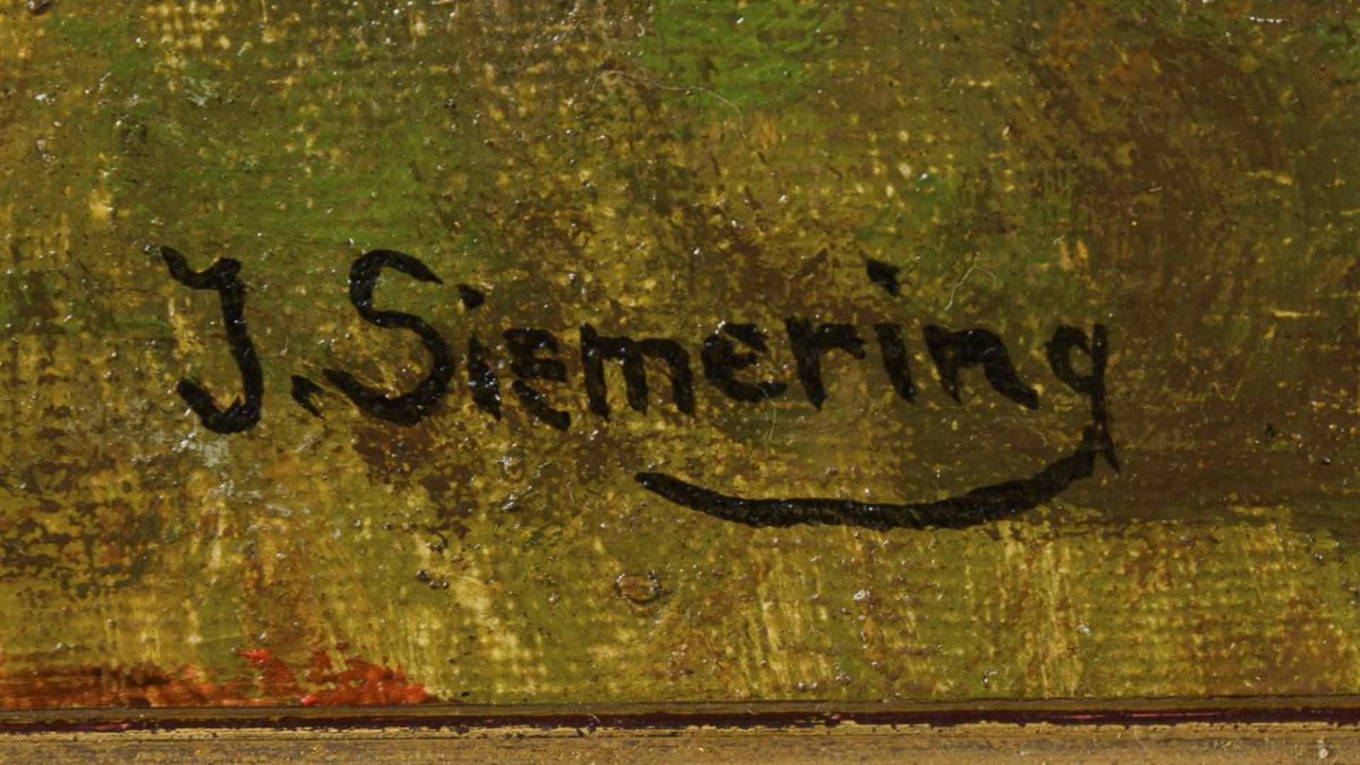 SIEMERING, Julius (1837 Königsberg - 1908 ebd.). Dorfansicht. - Bild 3 aus 3
