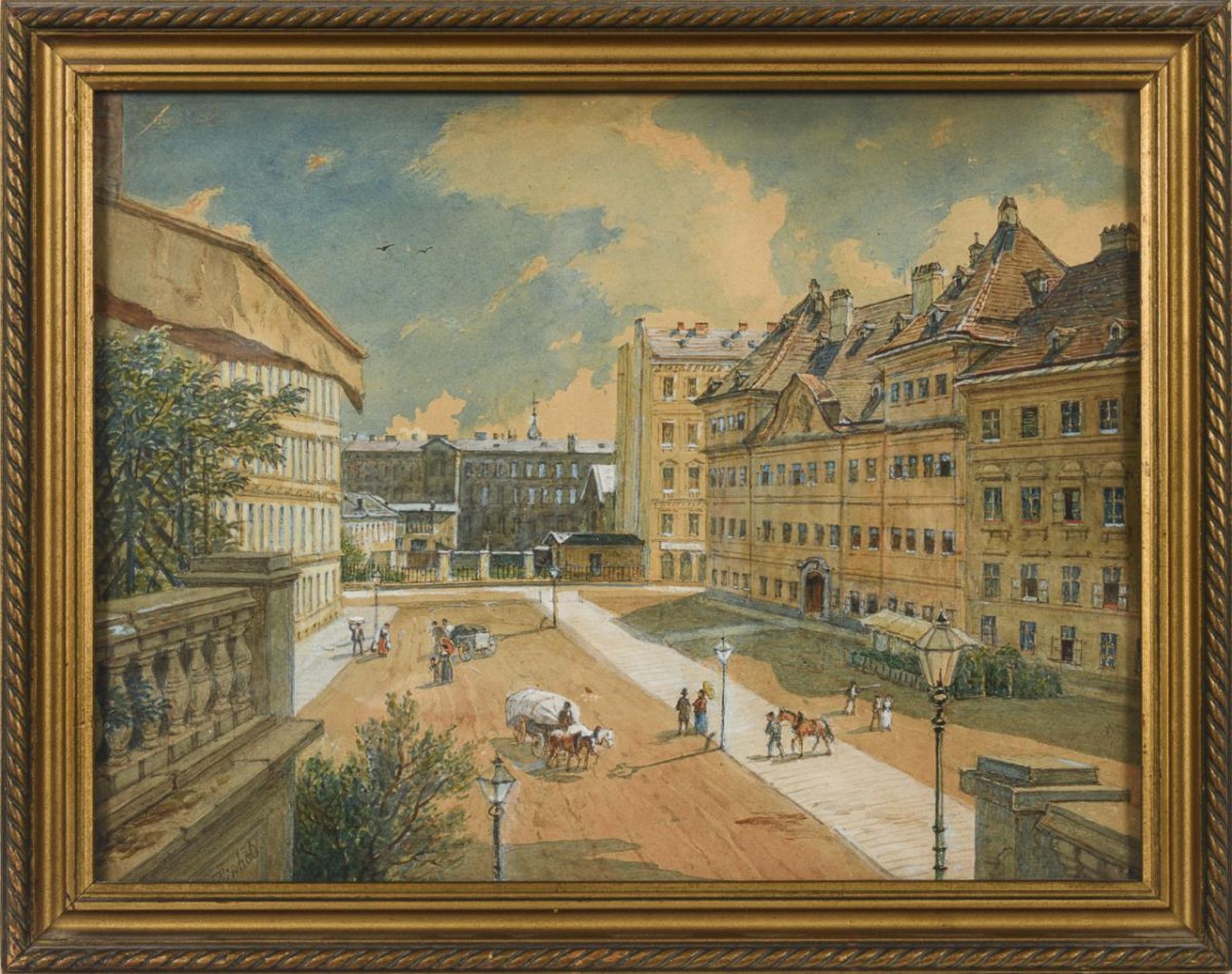 REINHOLD, Franz (1816 Wien - 1893 ebd.). Blick von der Rahlstiege Wien. - Bild 2 aus 3
