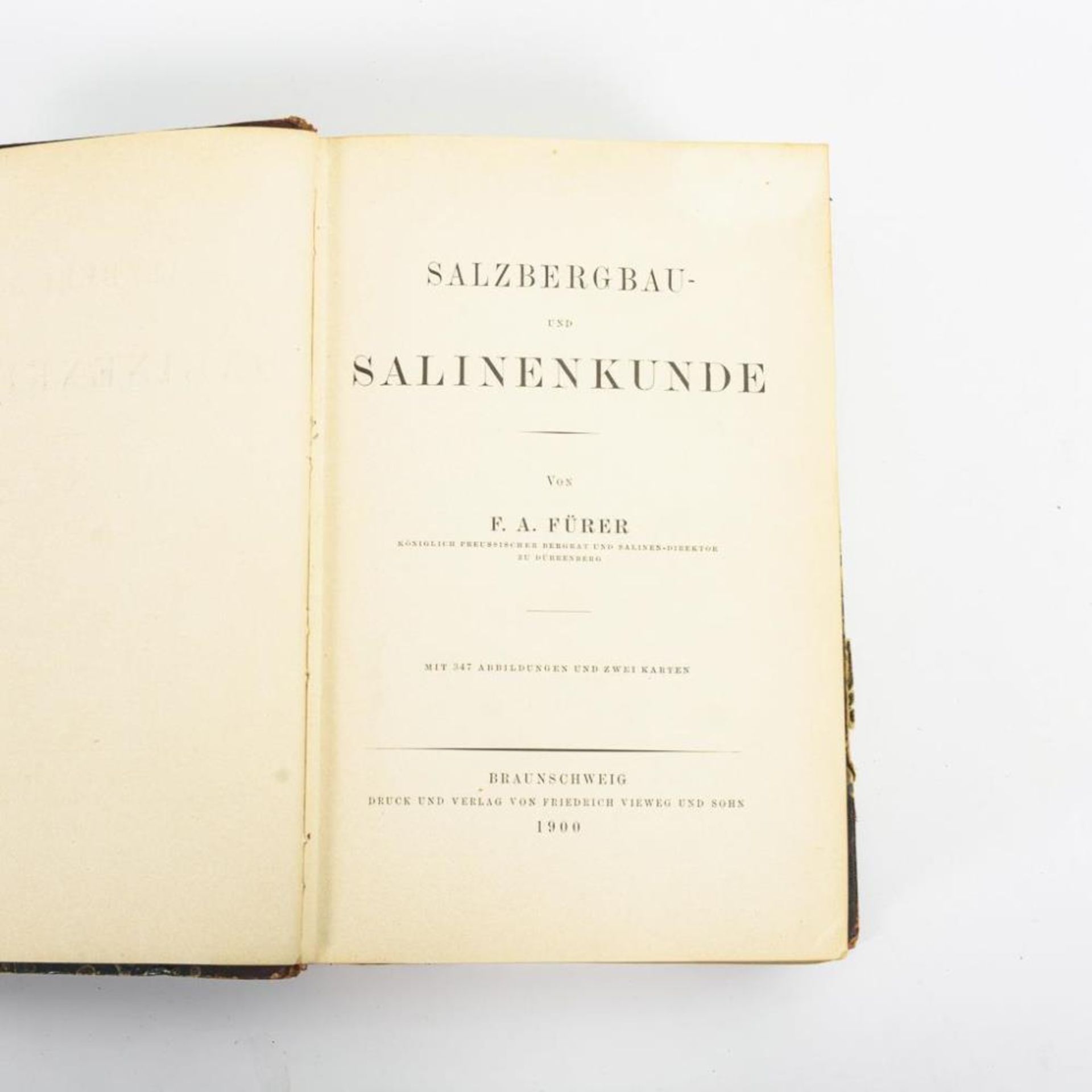 FÜRER, F.A. "Salzbergbau- und Salinenkunde". - Image 2 of 2