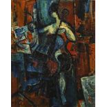 GERHARD, Adolf (1910 Mainz - 1975 ebd.). "Blaues Cello".