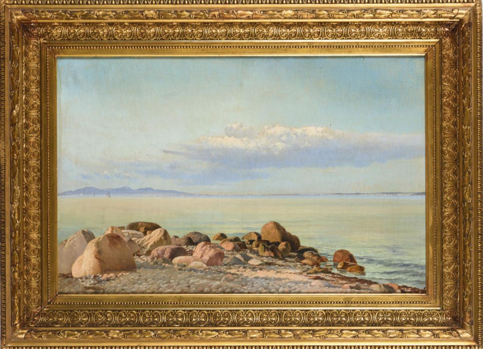 THOMSEN, Frederick (1819 Broager - 1891 Hellebæk). Dänische Küstenlandschaft. - Bild 2 aus 3