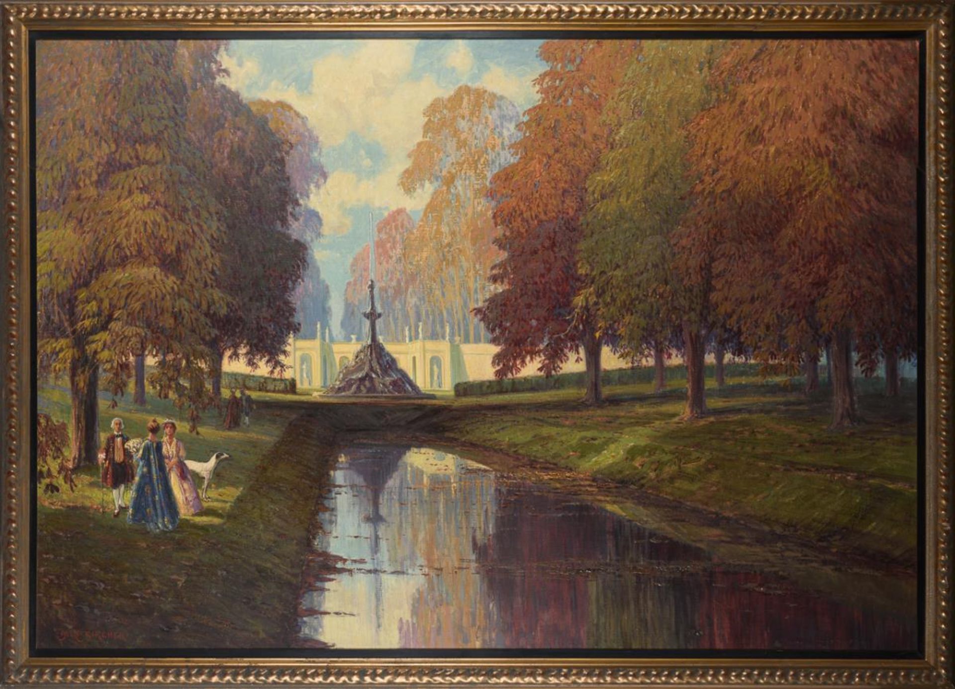 KIRCHER, Alexander (1867 Triest - 1939 Berlin). Große Parklandschaft. - Bild 2 aus 4