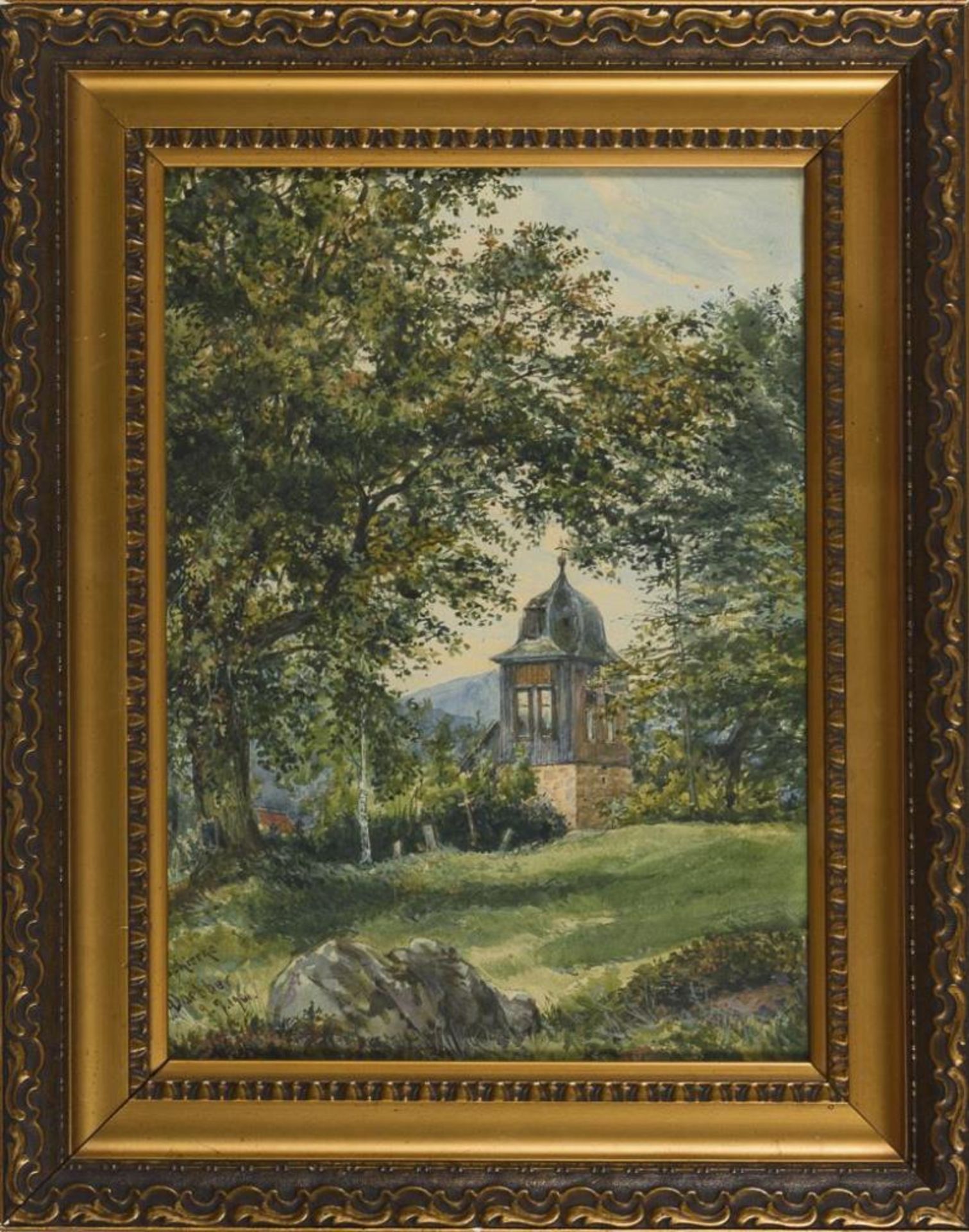 DOEBBER, Adolph (1848 Magdeburg - 1920 Weimar). Kirche im Harz. - Bild 2 aus 3