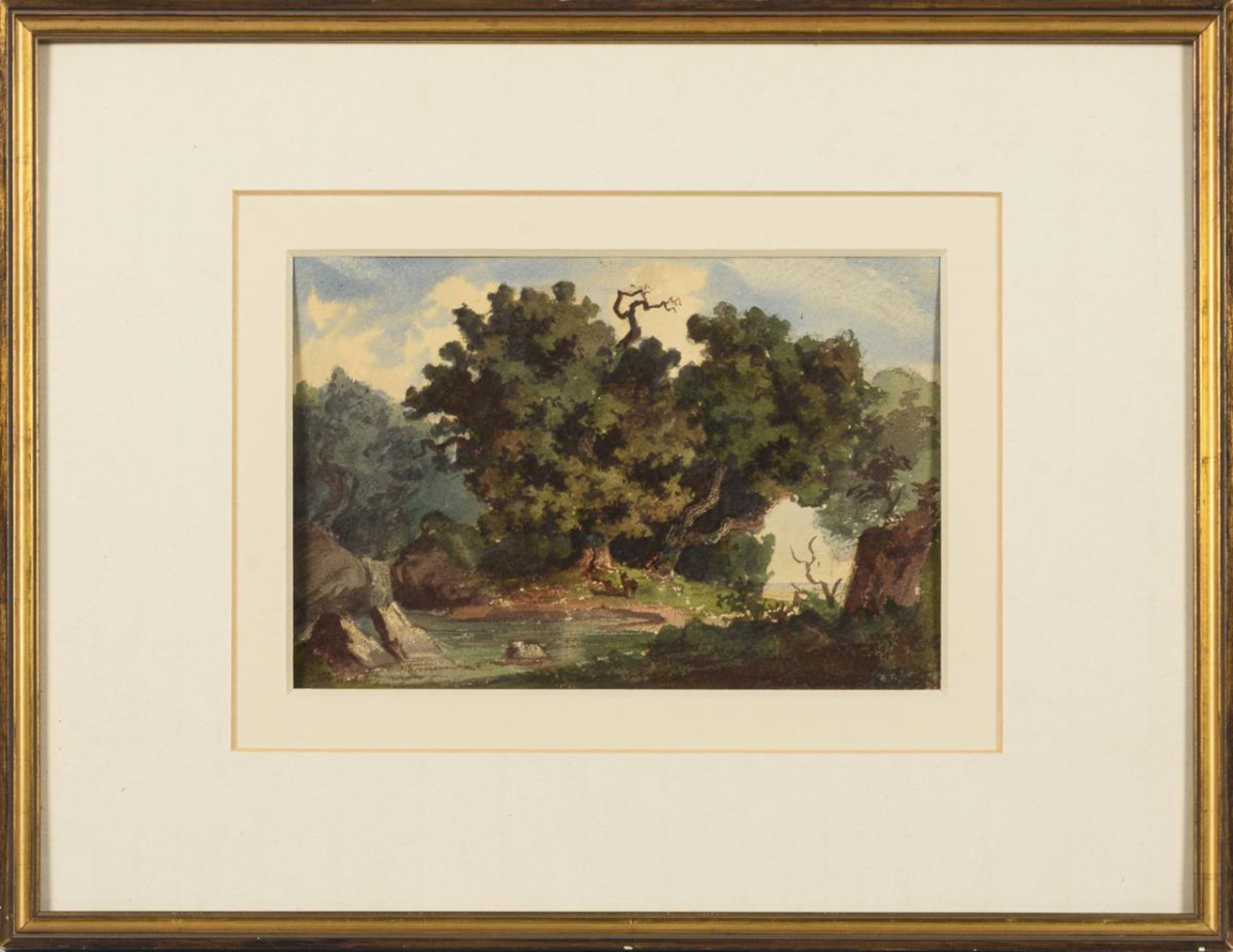 ZIMMERMANN, Friedrich (Diessenhofen 1823 - 1884 Ormont-Dessus). Kleine Landschaft. - Bild 2 aus 2