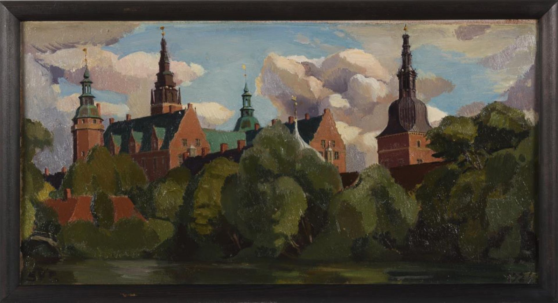 PEDERSEN, Stefan Viggo (1891 Kopenhagen - 1965 Frederiksberg). Schloss Frederiksborg. - Bild 2 aus 3