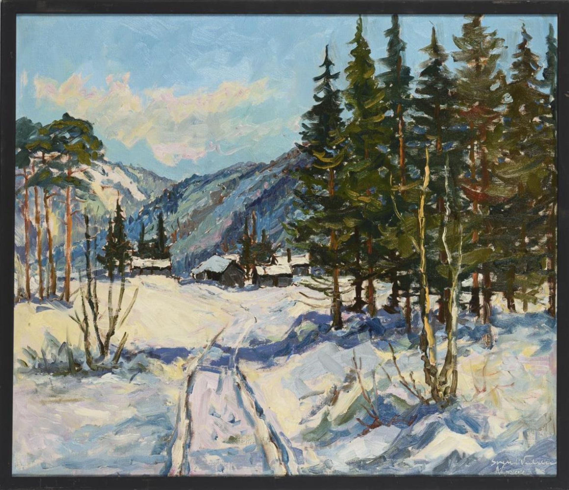 NIELSEN, Svend Christian (1908 Køge - 1993 Rønne). Winterlandschaft.