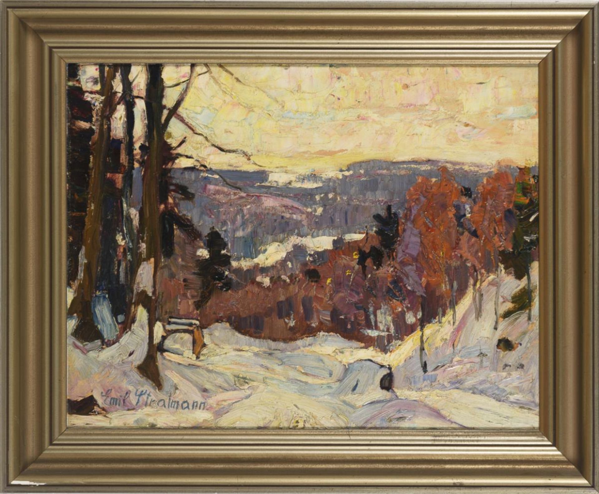 STRATMANN, Emil (1881 Münster - 1974). Winter in den Bergen. - Bild 2 aus 3