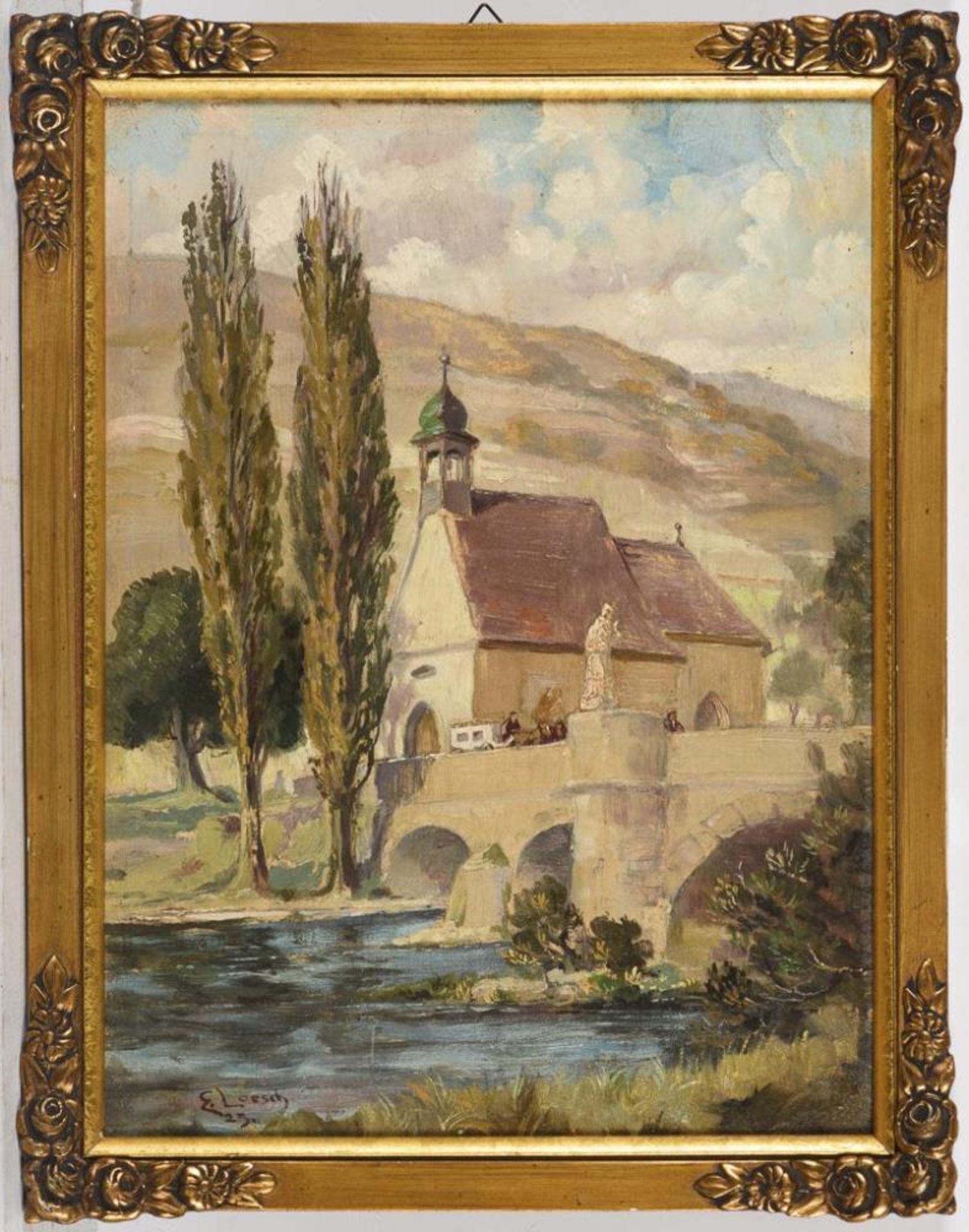 LOESCH, Ernst (1860 Abtswind bis 1946 Dinkelsbühl). "Bad Mergentheim - Wolfgangskapelle". - Bild 2 aus 3