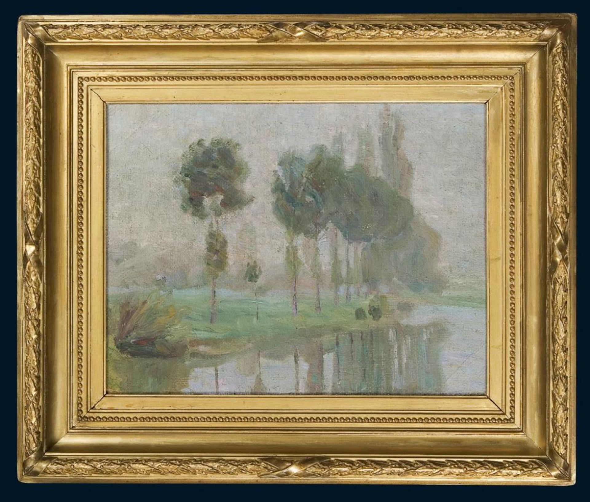 ANDERBOUHR, Paul Jean zugeschrieben (1909 Paris - 2006). Flusslandschaft. - Bild 2 aus 4