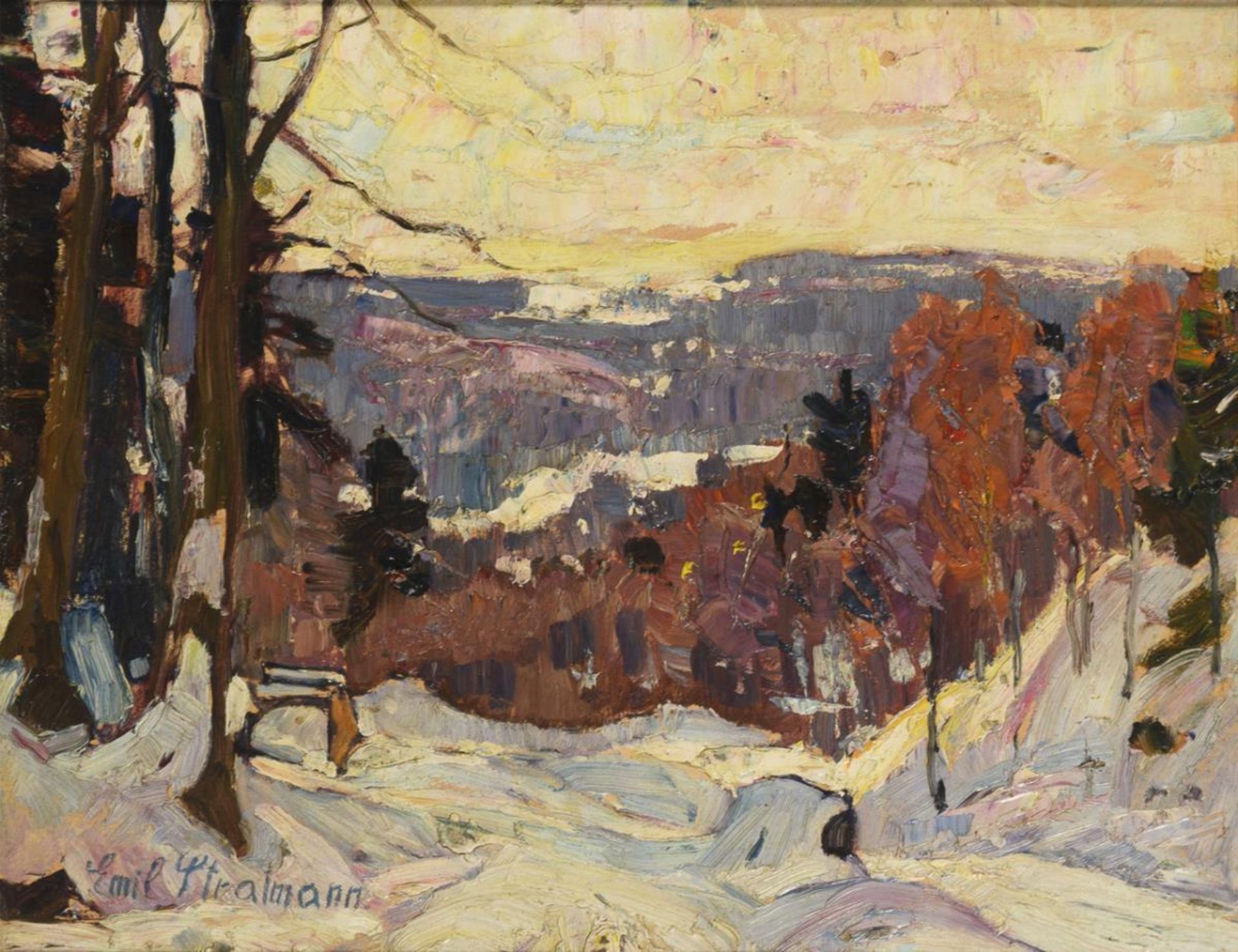 STRATMANN, Emil (1881 Münster - 1974). Winter in den Bergen.