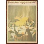 WIERTZ, Jupp (1888 Aachen - 1939 Berlin). Jugendstil-Werbeplakat "Herrenabend" - Der Junggeselle.