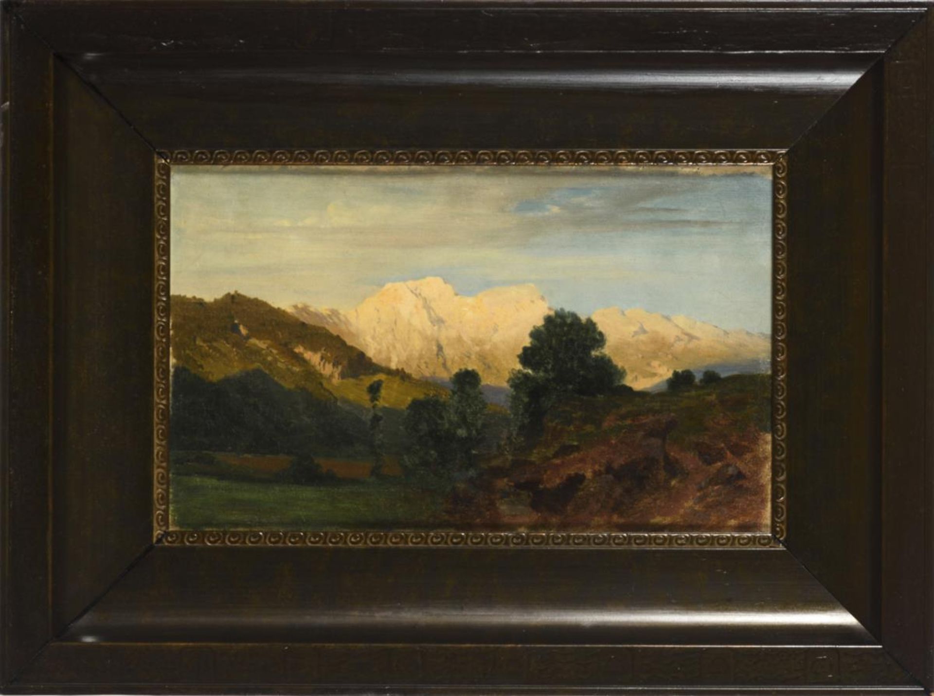 MILLNER, Carl zugeschrieben (1825 Mindelheim - 1895 München). Ölstudie Gebirgslandschaft. - Bild 2 aus 2