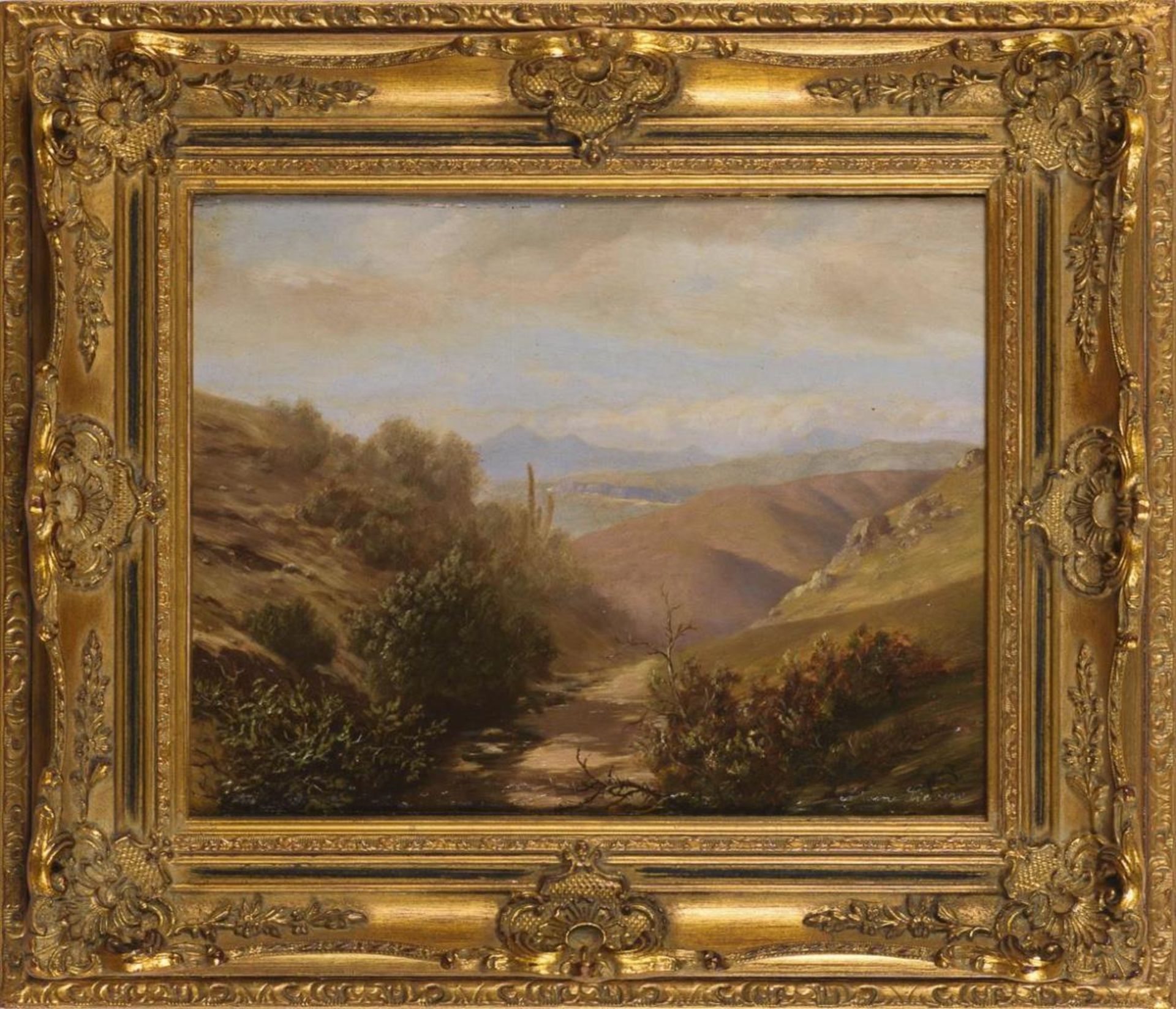 SIEVERS, Alwine (* 1839 Hamburg/Niedersachsen). Italienische Gebirgslandschaft. - Bild 2 aus 3