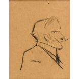 ZILLE, Heinrich (1858 Radeburg - 1929 Berlin). Kopf eines Mannes im Profil.